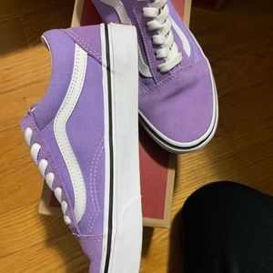 violet old skool vans